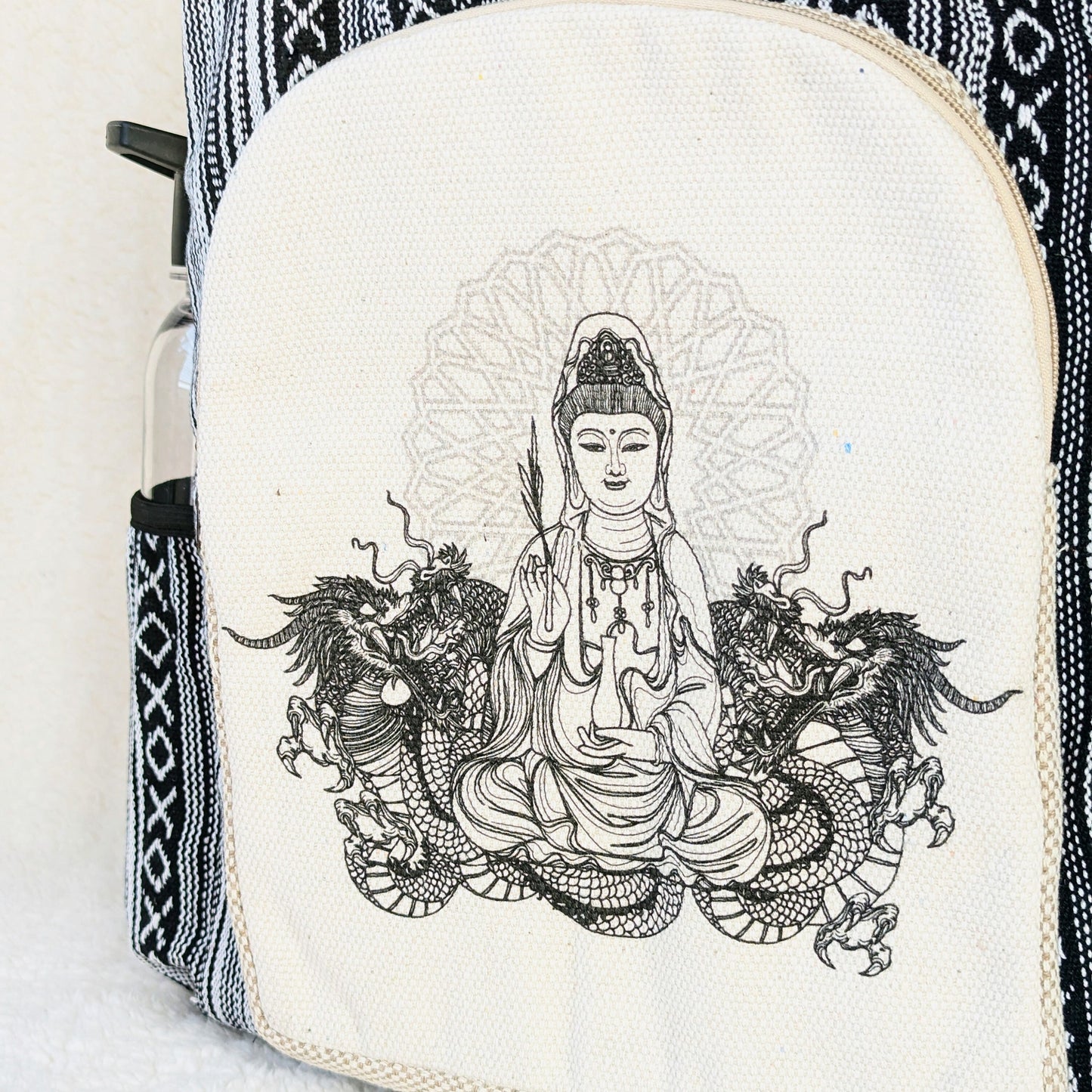 Hippie Lightweight Hemp Backpack  - Buddha Boho Laptop Bag