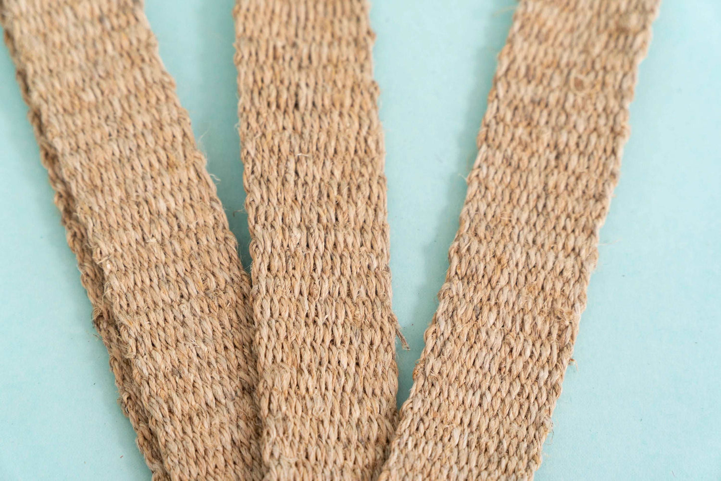 Handcrafted organic hemp belt in sustainable, eco-friendly packaging.